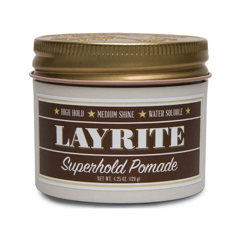 Layrite Superhold Pomade | Stærkt hold & naturlig glans