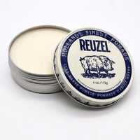 Reuzel Clay Matte Pomade - åben krukke med indhold