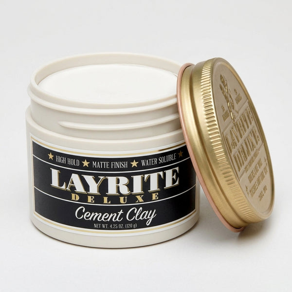 Layrite Cement Clay - åben krukke med indhold