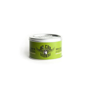 Oil Can Grooming Styling Paste, set forfra af grøn krukke på hvid baggrund