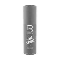 Level3 Hair Spritz - grijze sprayfles vooraanzicht met etiket, witte studio