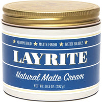 Layrite Natural Matte Cream - XL pot 297gr met blauw etiket vooraanzicht