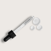 Bullfrog Secret Potion No. 3 Beard Oil - glazen pipet met drie oliedruppels op beige ondergrond