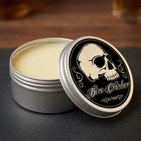 Bone Crusher Pomade - open blik met zichtbare inhoud en deksel ernaast