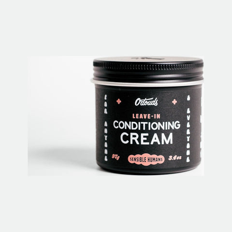 O'Douds Conditioning Cream - set forfra, sort krukke med sølvlåg