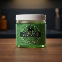 Ed. Pinaud Light Hold Pomade - pot op houten tafel tegen donkere achtergrond