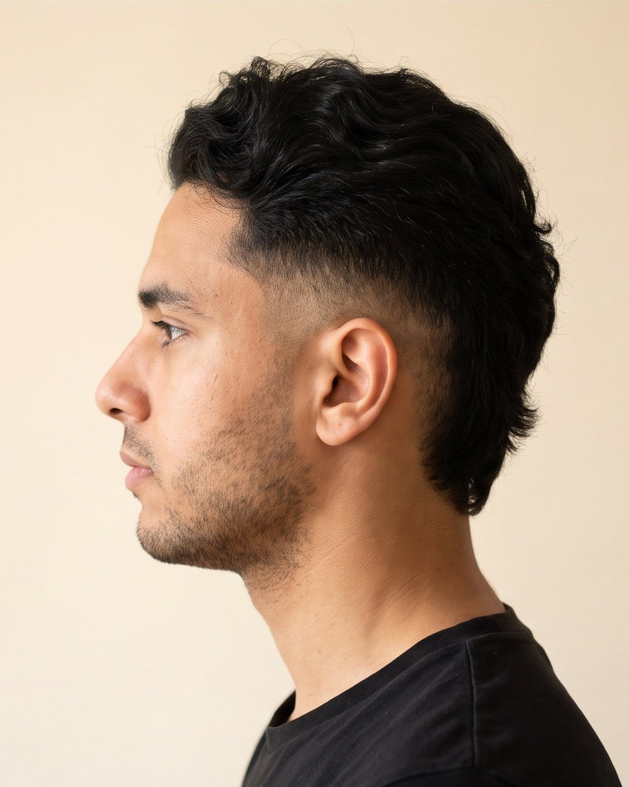 Burst fade: fra siden