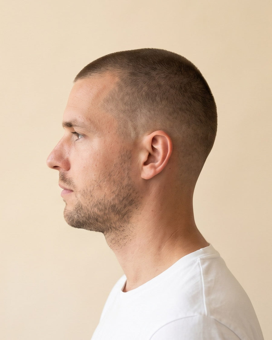 Buzz cut: fra siden