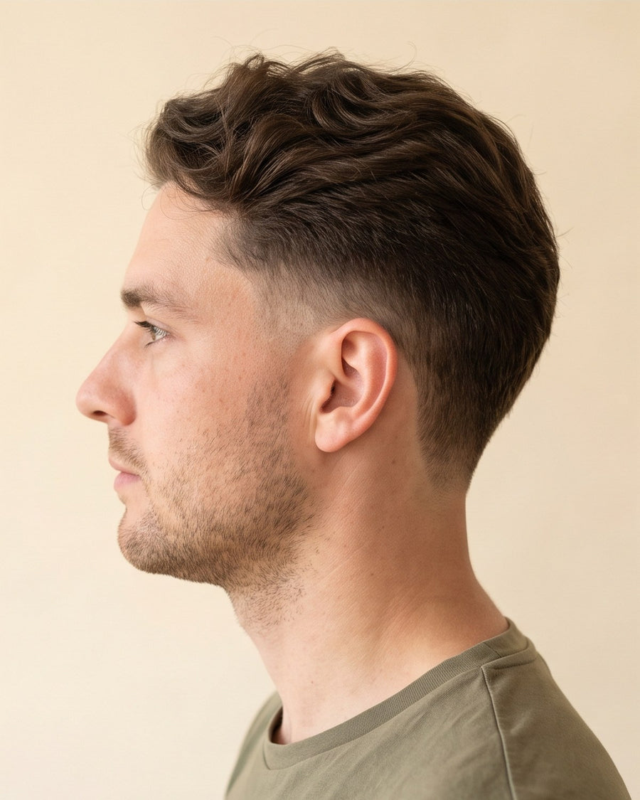 Drop fade: fra siden