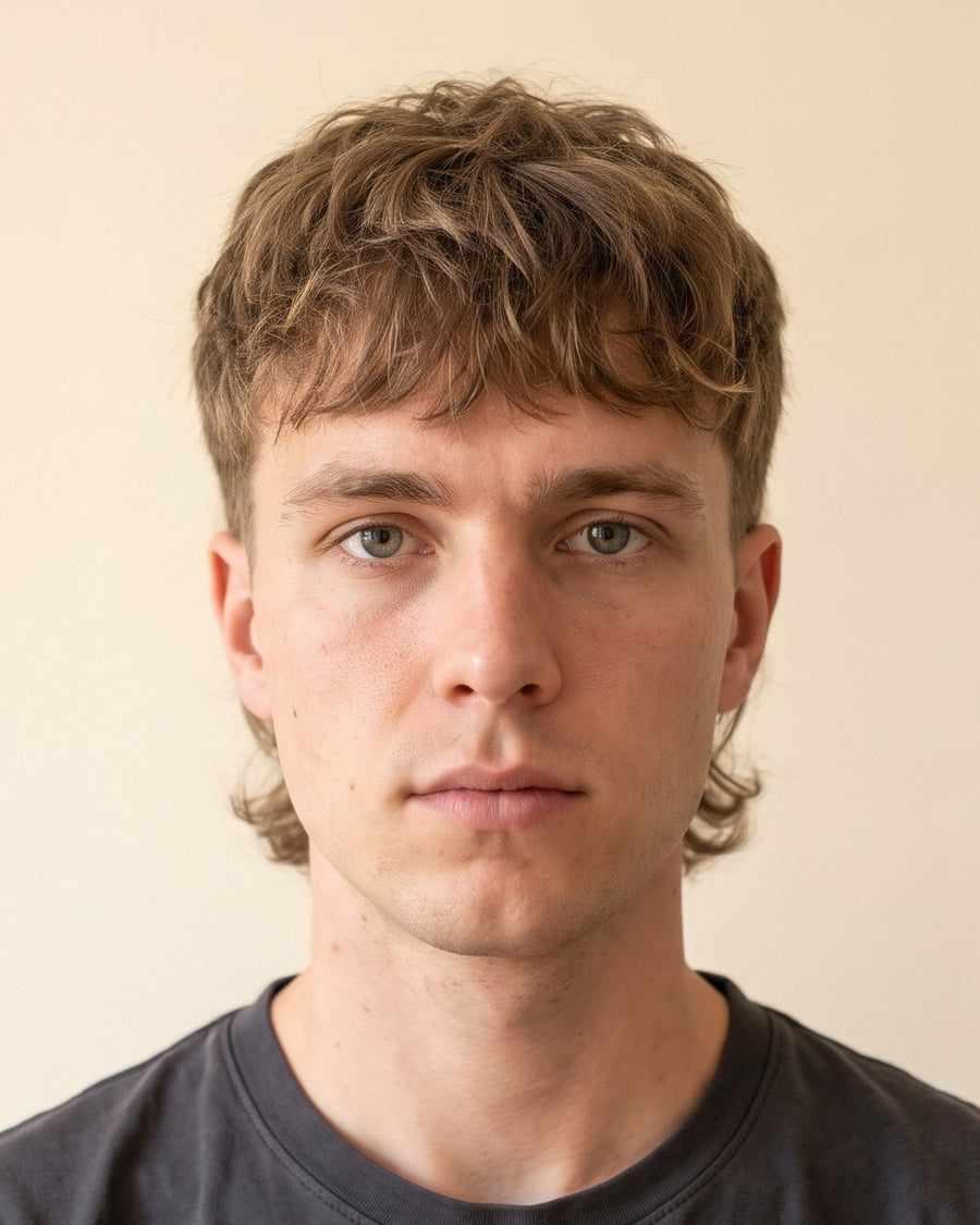 Modern mullet: forfra