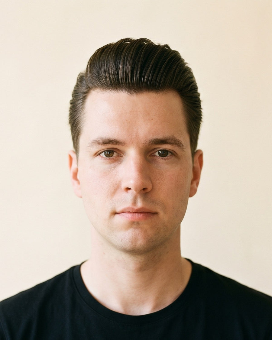 Pompadour: forfra