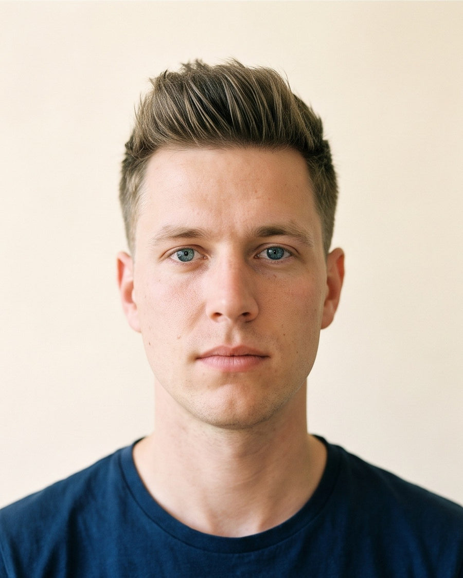 Quiff: forfra