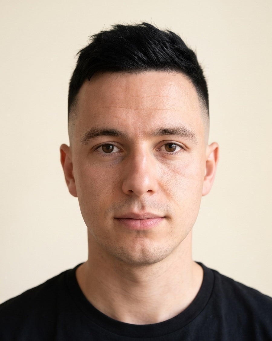 Skin fade: forfra