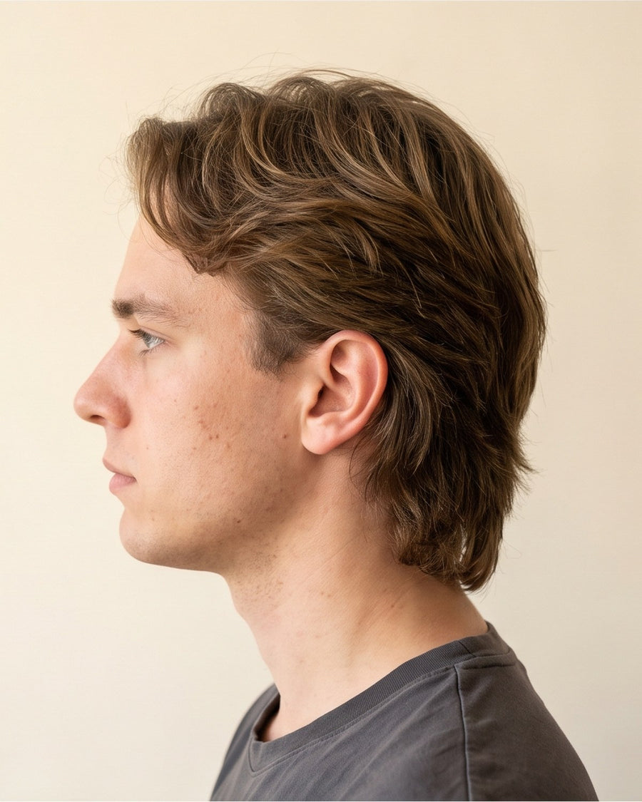 Wolf cut: fra siden