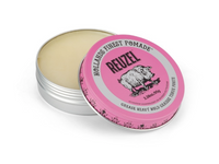 Reuzel Pink Pomade Grease - open blikje 95g met romige pomade zichtbaar